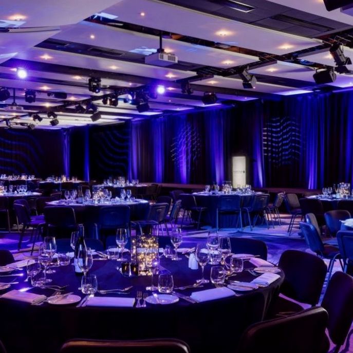 Elegant event room set for an intimate celebration at Joynexa hotel